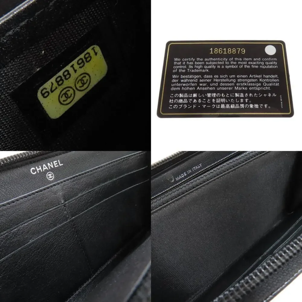 CHANEL Black Logo Wallet